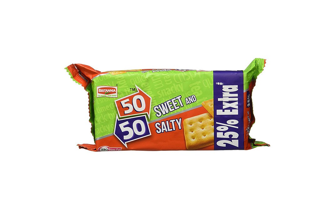 Britannia 50 50 Sweet & Salty Biscuits    Pack  100 grams